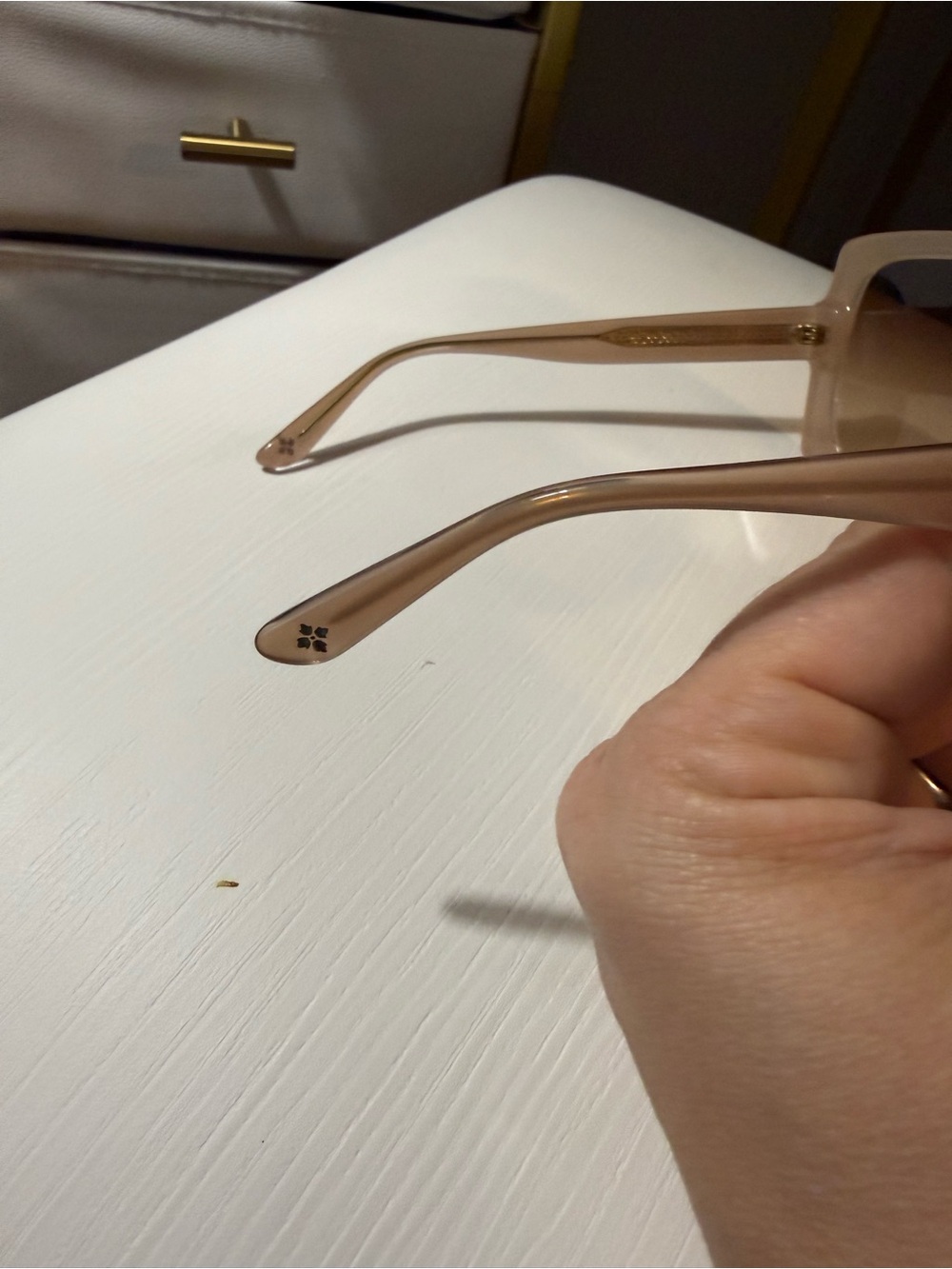 Patricia Nash Pale Pink/Taupe Oversized Square Sunglasses - Picture 7 of 8